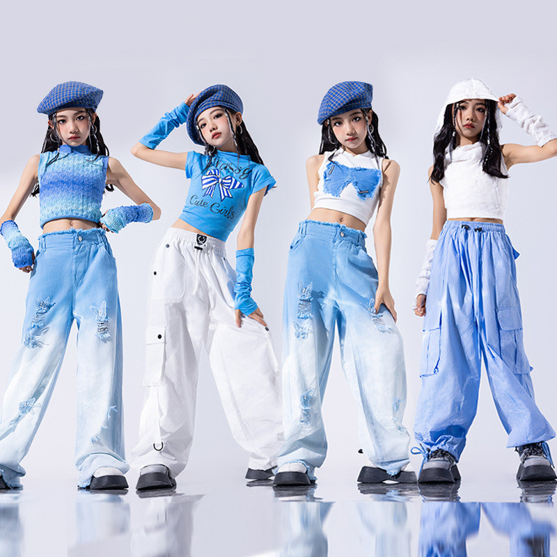 🔥พร้อมส่ง🔥 ชุดนักเต้นเด็ก / การเต้นรำของเด็กหญิงโดพามีน / นางแบบเดินระเบิดถนนฮิปฮอป