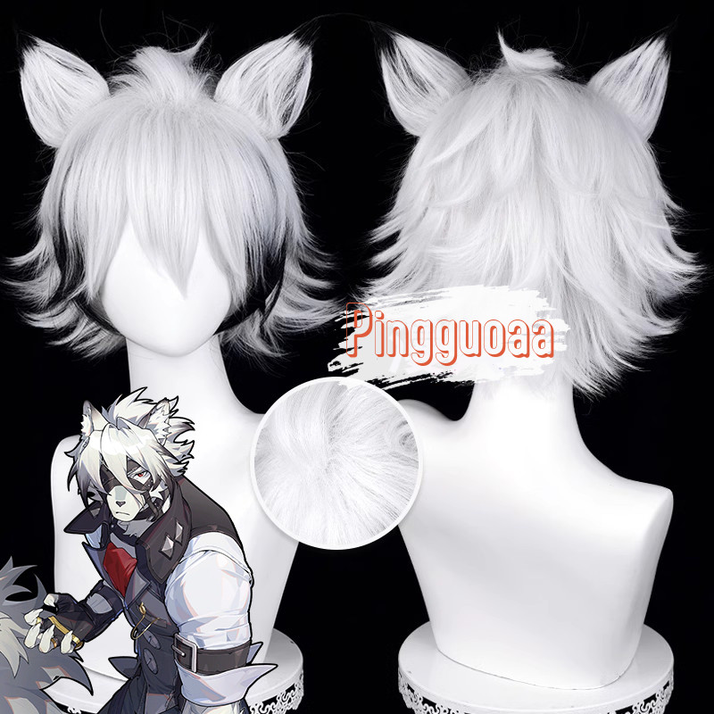 【Manmei】Zenless Zone Zero Von Lycaon Cosplay Wig 30cm Short Heat Resistant Synthetic Hair