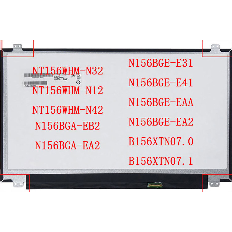 15.6 นิ้ว 30 พิน 1366*768 NT156WHM-N32 NT156WHM-N12 NT156WHM-N42 N156BGA-EB2 N156BGA-EA2 N156BGE-E31