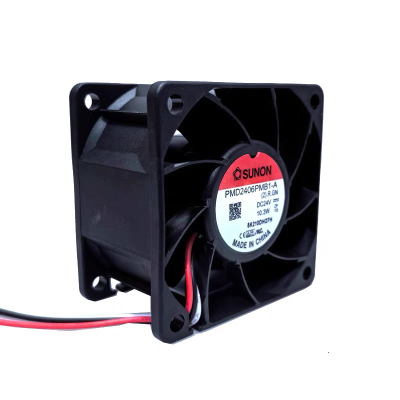 Sunon Jianzhun PMD2406PMB1-A (2) ใหม่เอี่ยมGn Fan 6038 24V พัดลมระบายความร้อนอินเวอร์เตอร์