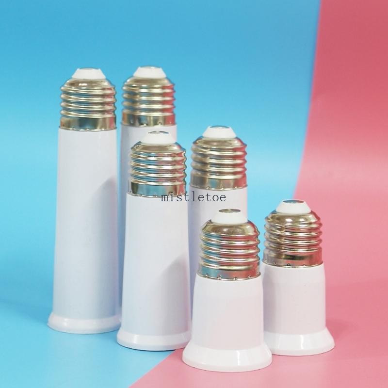Mis E27 ถึง E27 ผู้ถือโคมไฟอะแดปเตอร์หลอดไฟซ็อกเก็ตอะแดปเตอร์ Extender 65 95 120 มม.