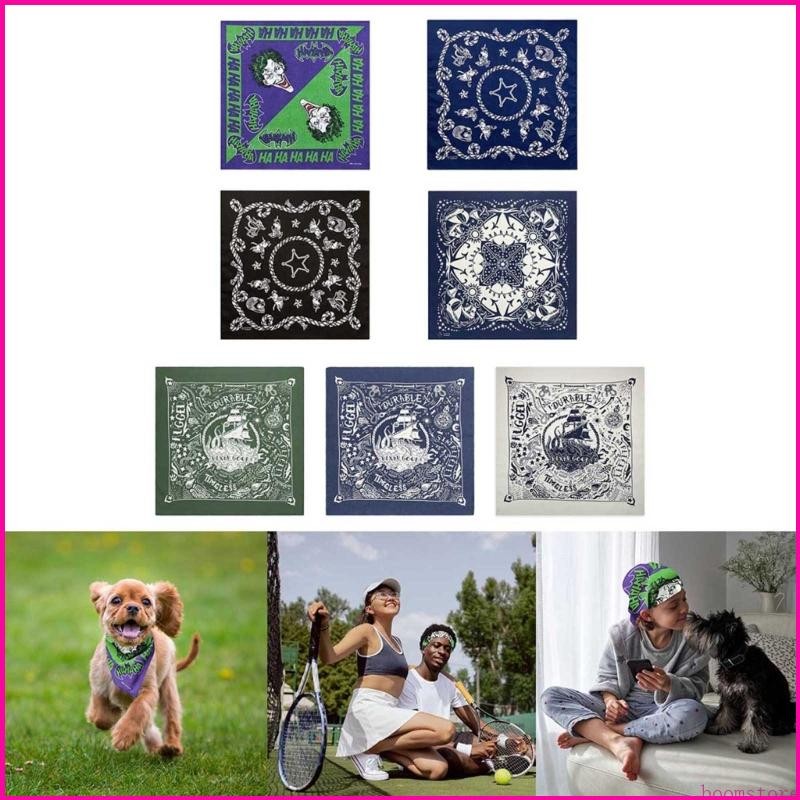 Boom Breathable พิมพ์ผ้าพันคอสําหรับผู้หญิงผู้ชาย Unisex Party Bandanas แฟชั่นผ้าพันคอคอสแควร์ Kerchief Hiphop Headwrap