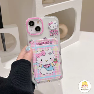 รูปแบบการ์ตูน Hellokitty ที่น่ารักและมีความสุขแบบเรีย เคสไอโฟน 13 11 12 15 14 Pro Max X XS XR Max 7 8 14 15 Plus SE 2020