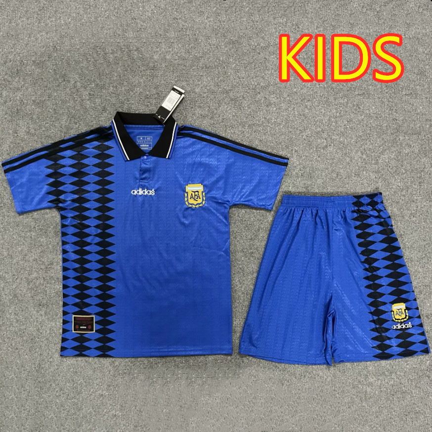 1994 MESSI SHIRT Argentina Special Edition Retro ชุดเสื้อฟุตบอลเด็กคุณภาพสูง