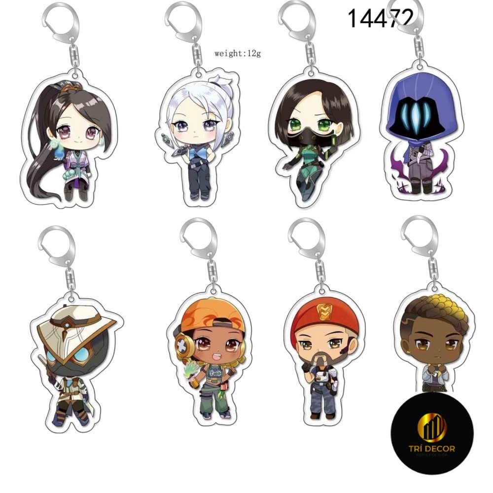 พวงกุญแจ, Standee, Valorant Reyna Sova Yoru Raze Neon เกมน่ารักภาพวาดแก้วสําหรับศึกษาและโต๊ะทํางานตก
