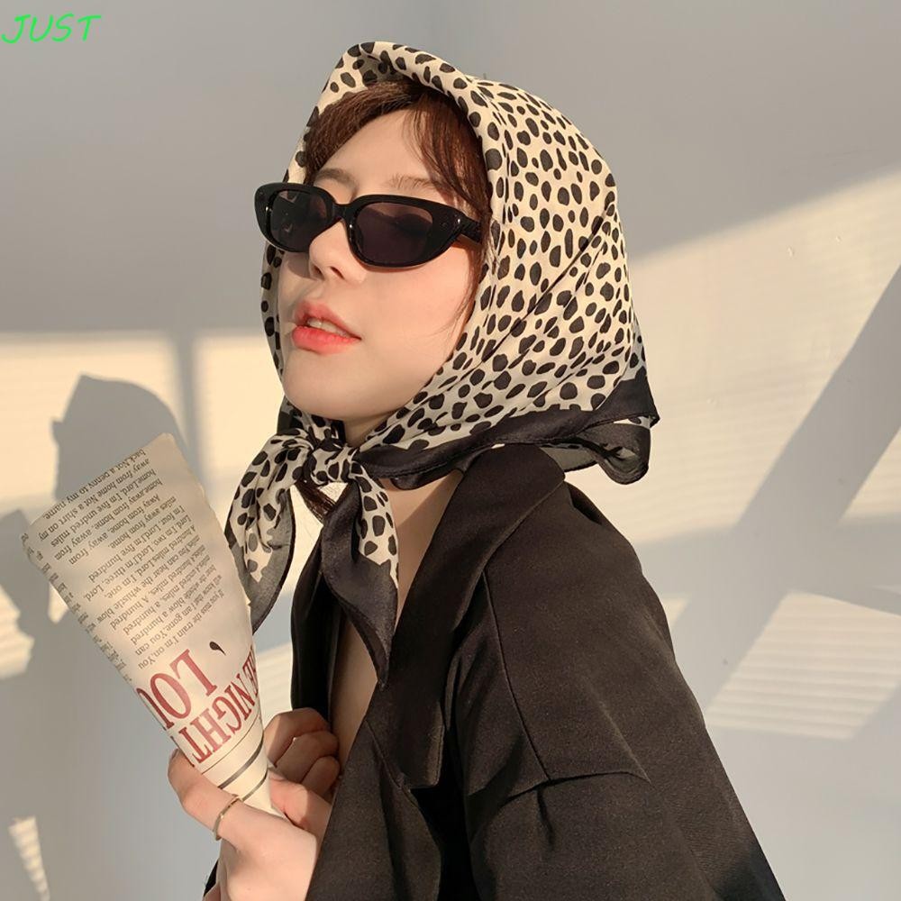Just Square Scarf Elegant Luxury Print Flower Stripe Wave Point Head Scarf