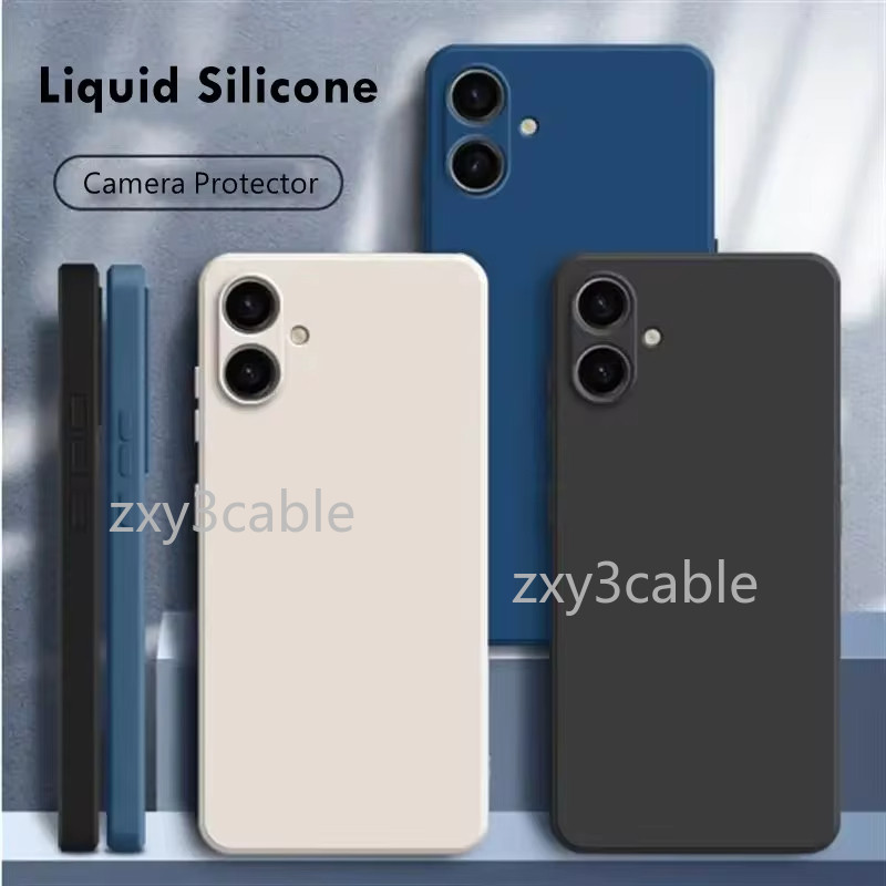 ปลอกยางซิลิโคนเหลวสําหรับ Samsung Galaxy A06 A16 A36 4G 2024 เคสโทรศัพท์สแควร์ Soft Covor สําหรับ SamsungA06 A 06 SamsungA16 SamsungA36 Soft TPU กลับกรณี