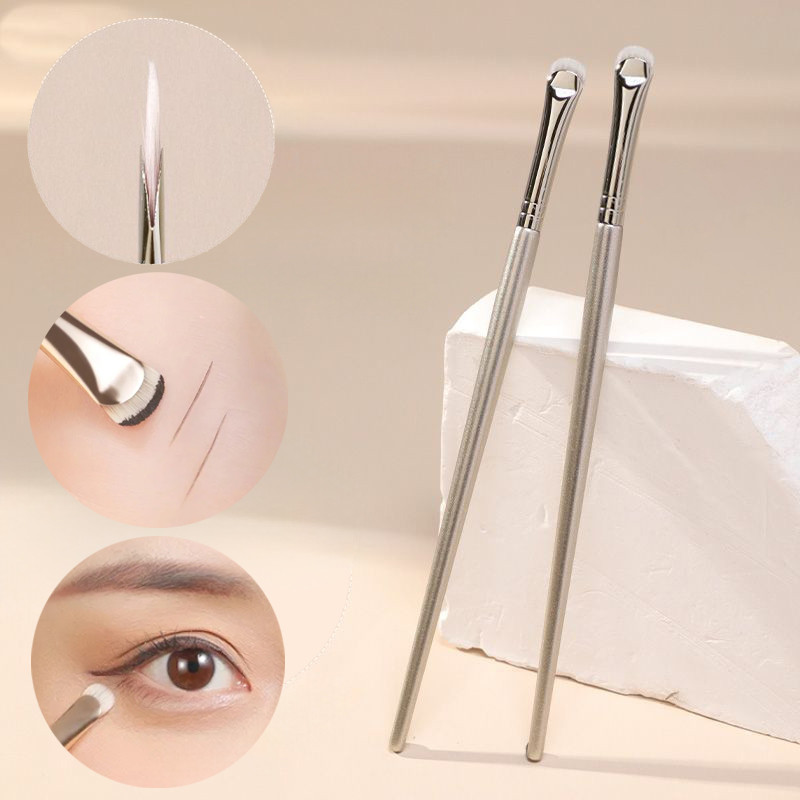 Crescent Eyeliner Brush Draw Eyeliner Eyeband Contour เครื่องมือแต่งหน้า Half Round Eye Liner แปรงแต่งหน้า