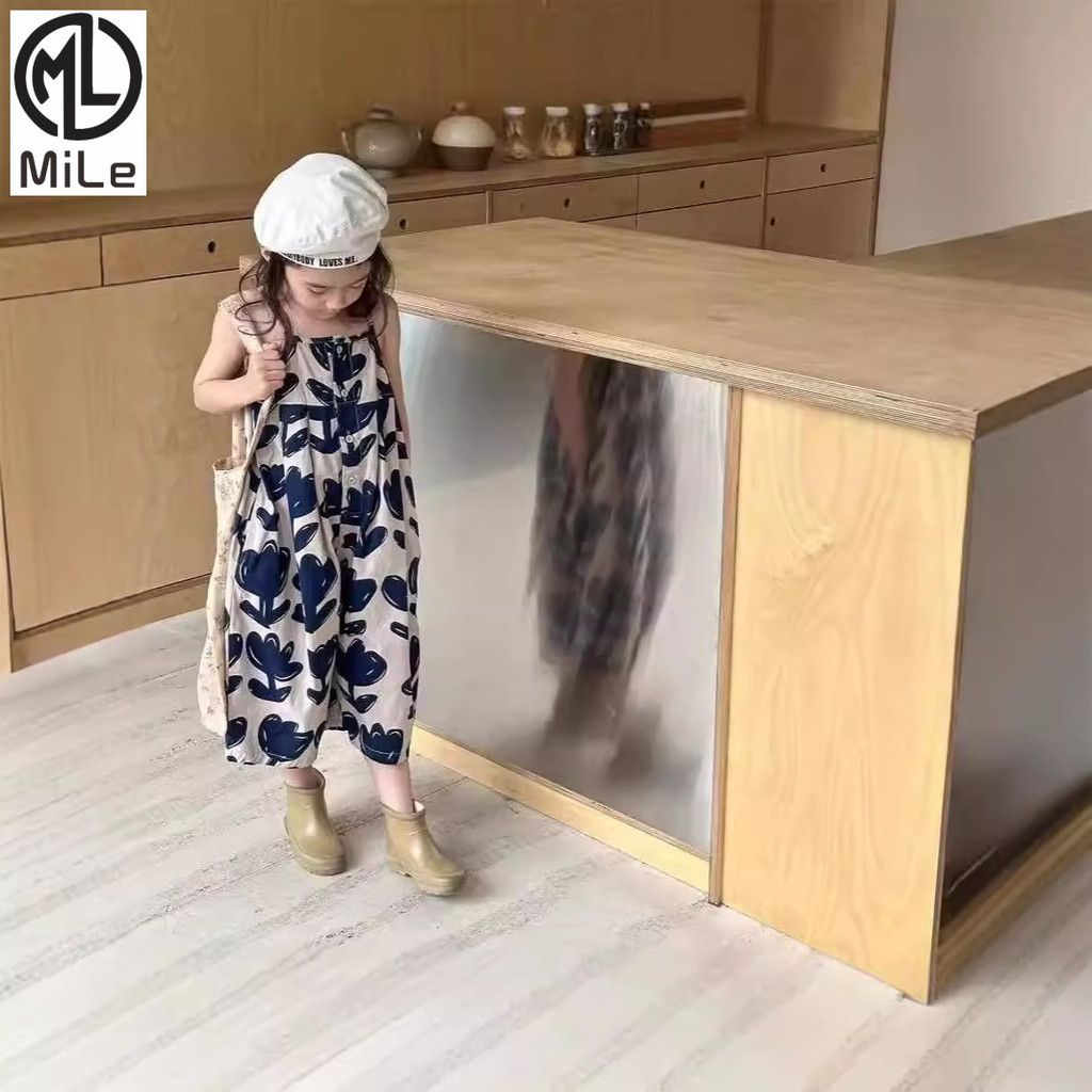 [ML] 90-130 ซม.สาว Overalls น้ําหนักเบาสาวเกาหลี Casual แฟชั่นสลิง Jumpsuit เด็ก Jumpsuit ขากว้าง