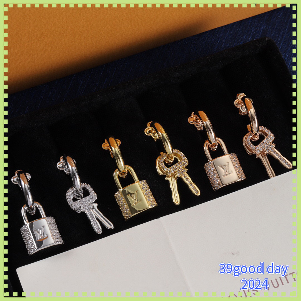[L-home] ต่างหูจี้กุญแจผู้หญิง/แฟชั่นต่างหูหรูดั้งเดิม/ 09018
