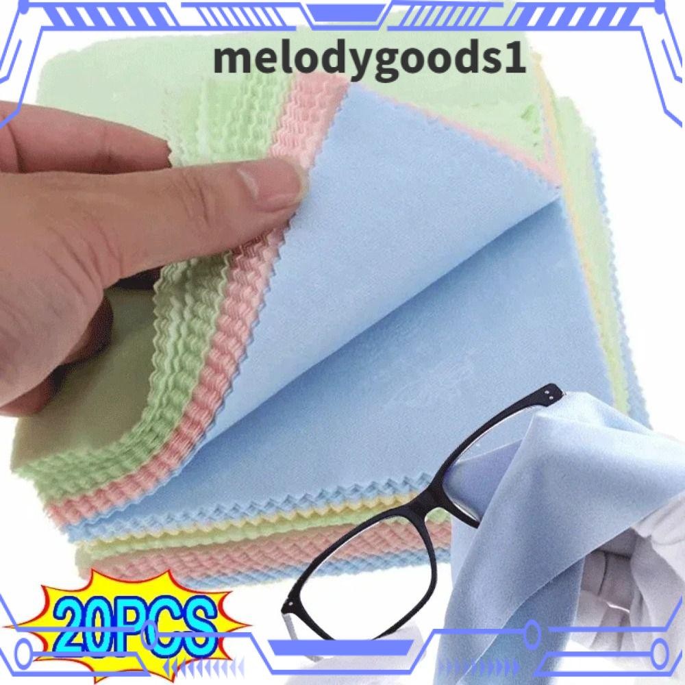 เมโลดี้goods1 ผ้าทําความสะอาด, น้ํายาทําความสะอาดแว่นตาสีสุ่มทรงสี่เหลี่ยม, ผ้าเช็ดทําความสะอาดหน้าจอโทรศัพท์ไมโครไฟเบอร์แบบพกพา