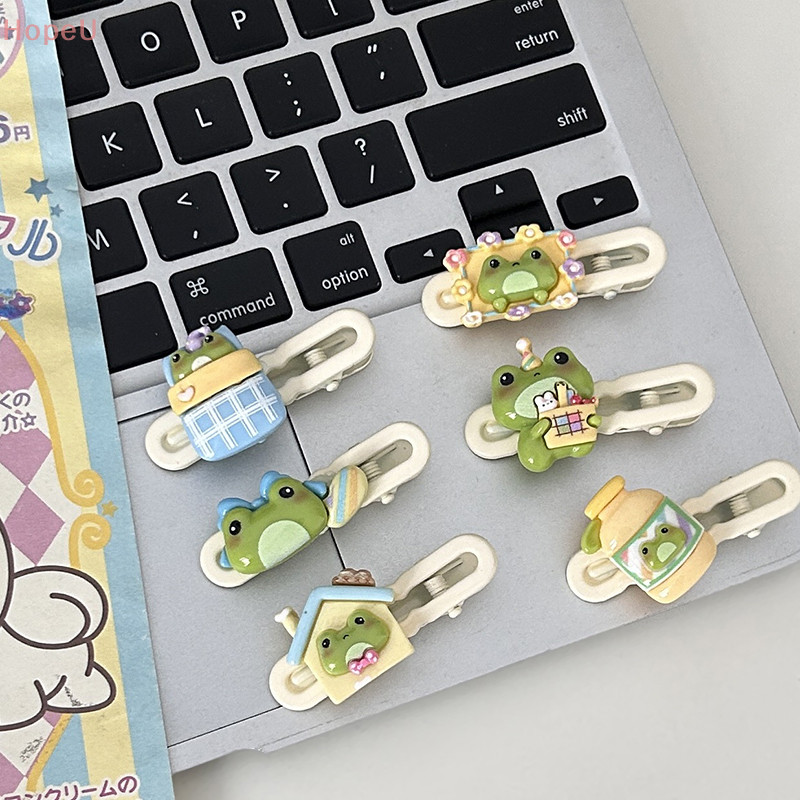 [HopeU] การ์ตูนกบกิ๊บติดผมน่ารักบ้านแจกันกรอบรูปกบกิ๊บติดผมน่ารัก Hairpins Barrettes แฟชั่นอุปกรณ์เสริมผม