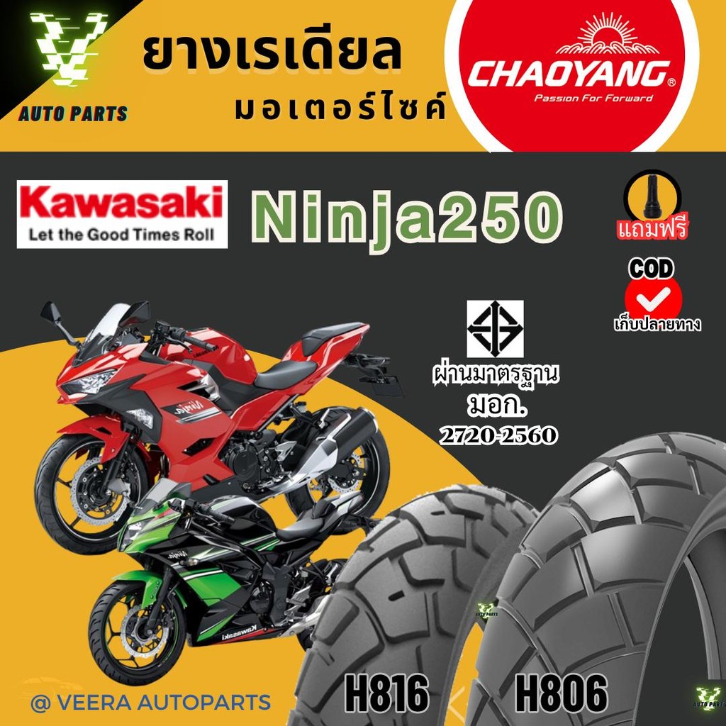 นินจา คาวาซากิ KAWASAKI Ninja250 ยางเรเดียลเฉาหยาง ถูก ส่งเร็ว ส่งไว ขอบ17 มอเตอร์ไซค์บิ๊กไบค์ Bigbi