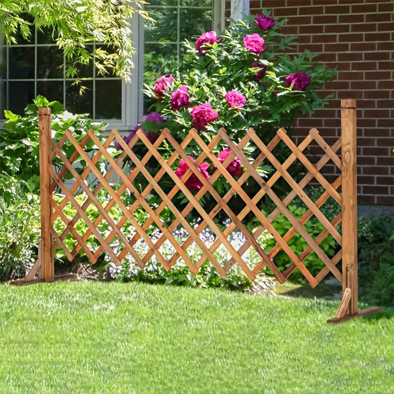 🌷 DIY รั้วไม้แบบยืดหดได้ รั้วตกแต่งสวน รั้วสวน ของตกแต่งสวน เสียบดินได้/พื้นเรียบ - รูปที่ 6