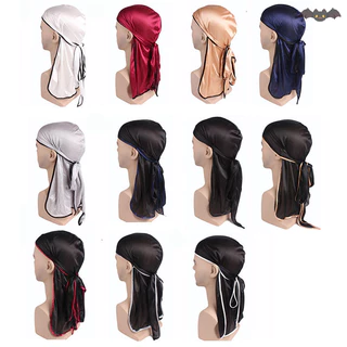 [PE] Unisex ผู้ชายผู้หญิง Durag Headwear หมวกผ้าไหมโจรสลัดห่อหมวก TH