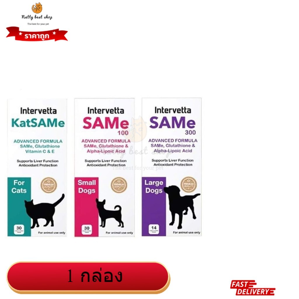 SAMe Intervetta อาหารเสริม วิตามิน บำรุงตับ สัตว์เลี้ยง สุนัข แมว