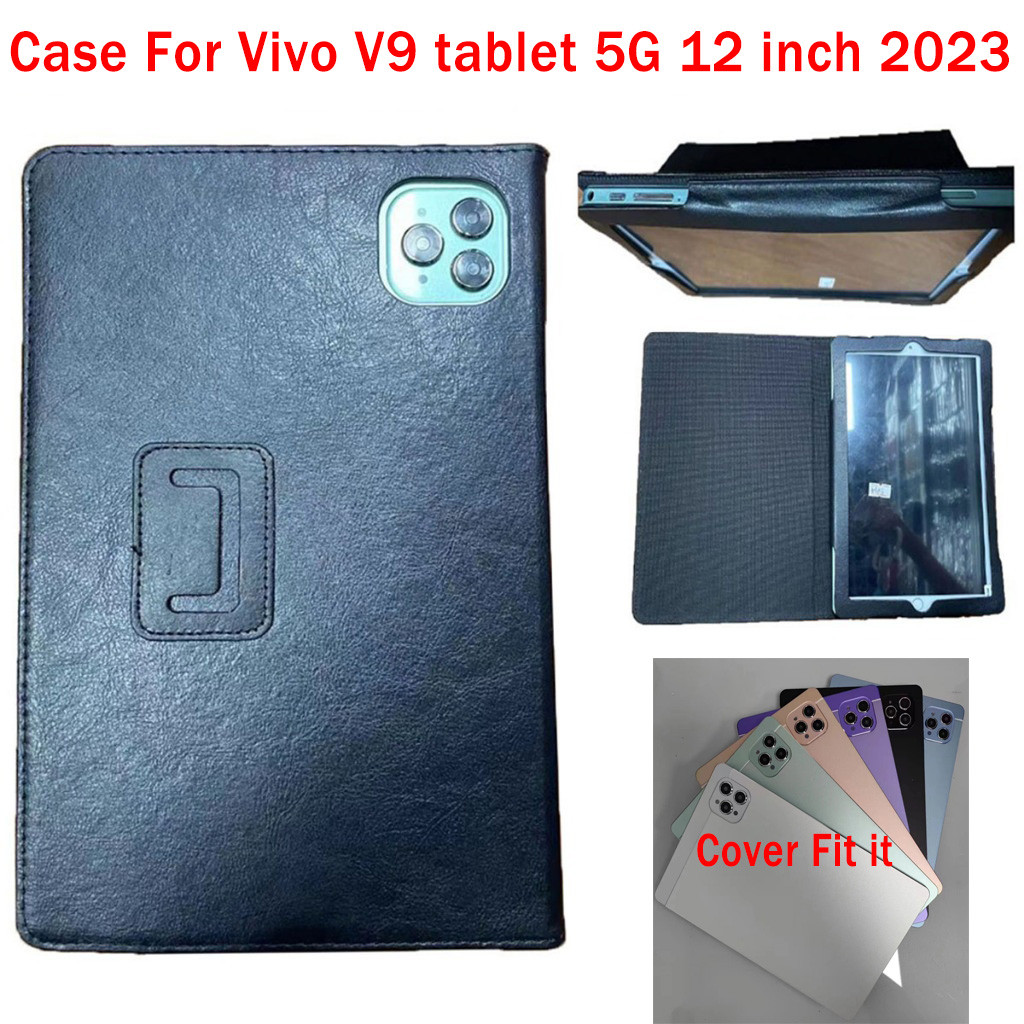สําหรับ Vivo V9 แท็บเล็ต 5G 12 นิ้ว 2023 คุณภาพสูง PU หนัง Drop ทนฝาครอบแท็บเล็ตพีซี Vivo V9 12 นิ้วแฟชั่นคริสตัลรูปแบบแท็บเล็ตป้องกันกรณี