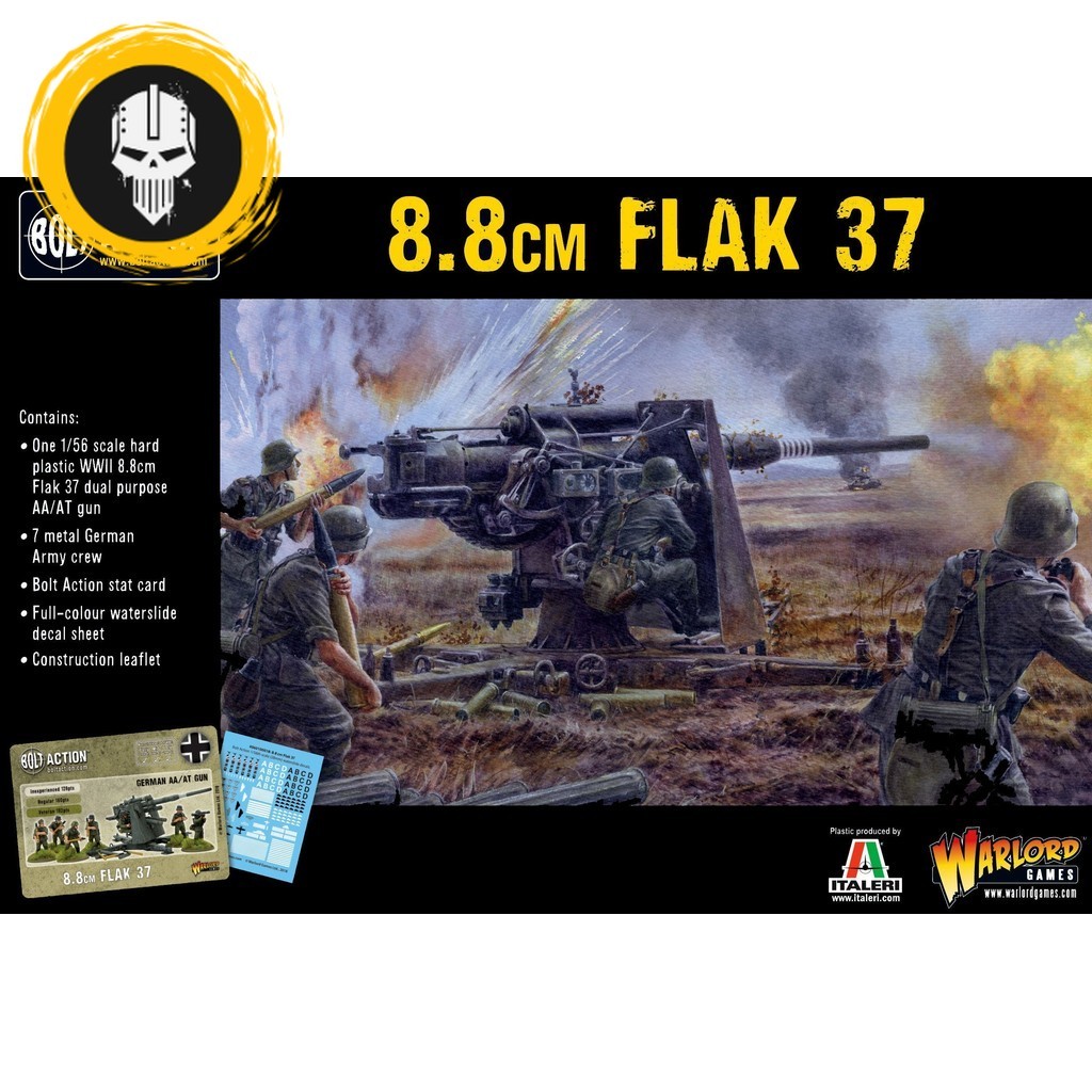 [พร้อมส่ง] WARLORD GAMES: BOLT ACTIONS: Flak 37 8.8cm โมเดลทหาร