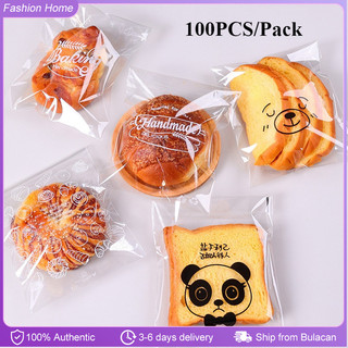 100Pcs Bread Plastic Packaging For Food Bread Donut Pastry Bag Self Adhesive Resealable Gift Bag