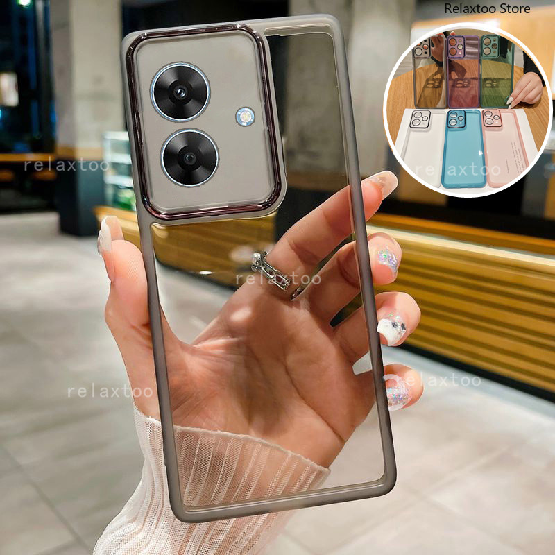 Realmenote60 HD Clear พร้อมเลนส์กล้องป้องกันปลอกสําหรับ Realme Note 60 50 Note60 X Note50 60X Note60X 5G 4G ซิลิโคนอ่อนนุ่มโปร่งใสเคสโทรศัพท์กันกระแทกป้องกันปกหลัง