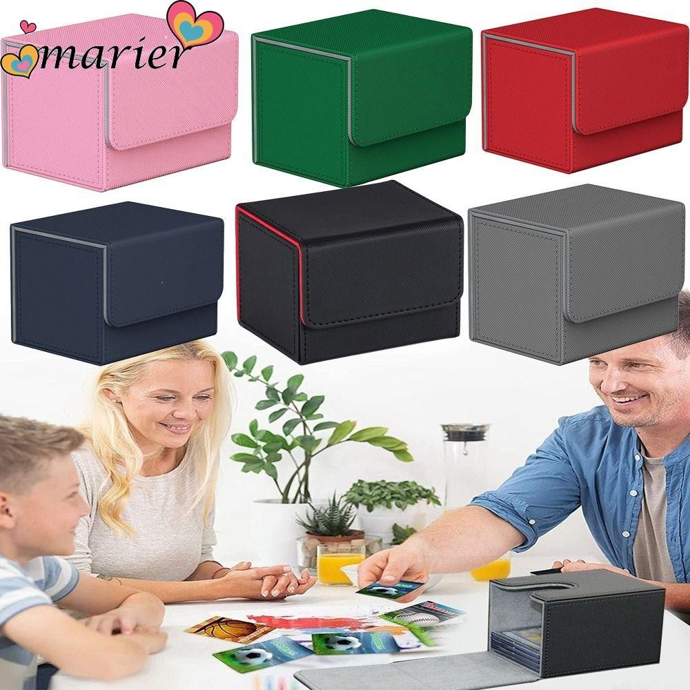 Marier Game MTG Trading Card Holder, PU Organizer Deck Box, Collection Box Protectors Gift Box Storage Card Deck Children