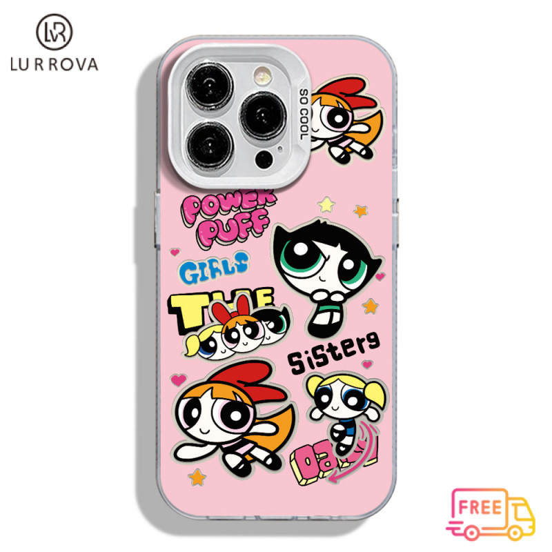 Case สำหรับ Samsung A55 A54 A53 A52 A35 A33 A25 A24 M34 A15 A12 A05S A05 A06 A16 S23ultra S22ultra S23FE ดาว Powerpuff สาวกรณีโทรศัพท์แบบบูรณาการ