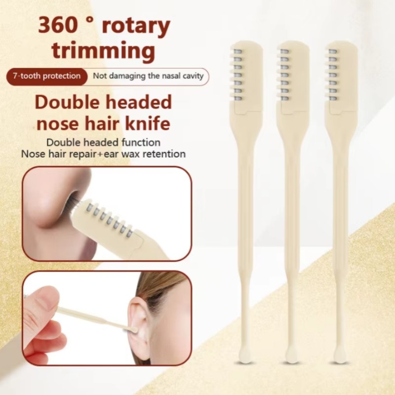 เครื่องตัดขนจมูกแบบพกพา 360 หมุน ปัตตาเลี่ยนตัดขนจมูก
