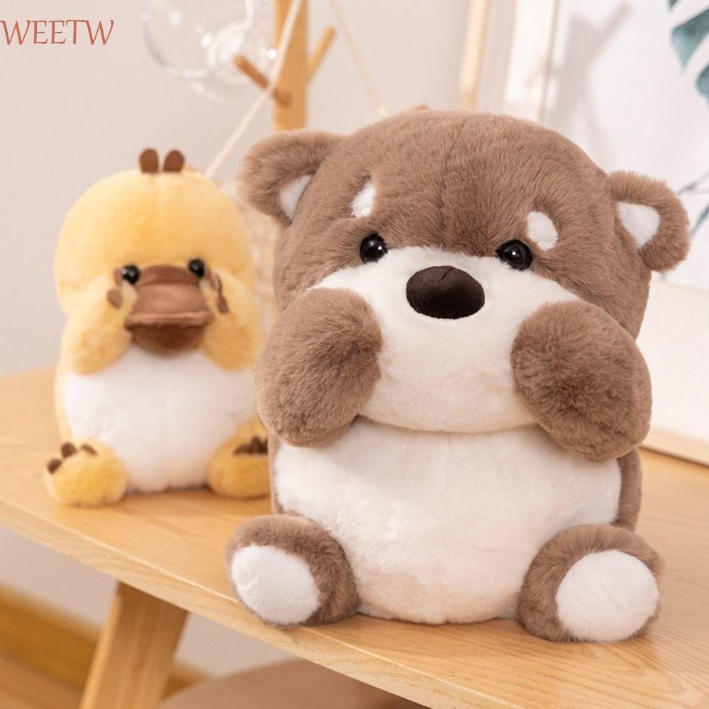 Weekw Platypus Otter ของเล่นตุ๊กตา, PP ผ้าฝ้ายจําลอง Plushies สัตว์ของเล่น, ความแปลกใหม่ Fluffy Collection Soft Otter Plush Action Figure ของขวัญวันเกิด