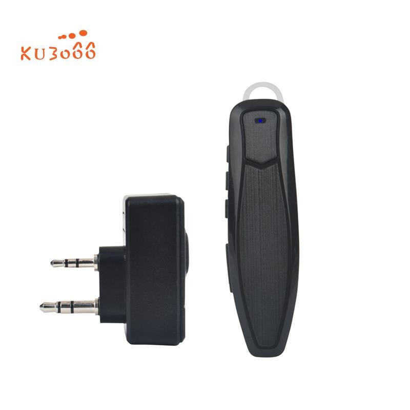 Walkie Talkie ไร้สายบลูทูธ PTT ชุดหูฟัง Earpiece แฮนด์ฟรี K ปลั๊กสําหรับไมโครโฟนชุดหูฟังอะแดปเตอร์