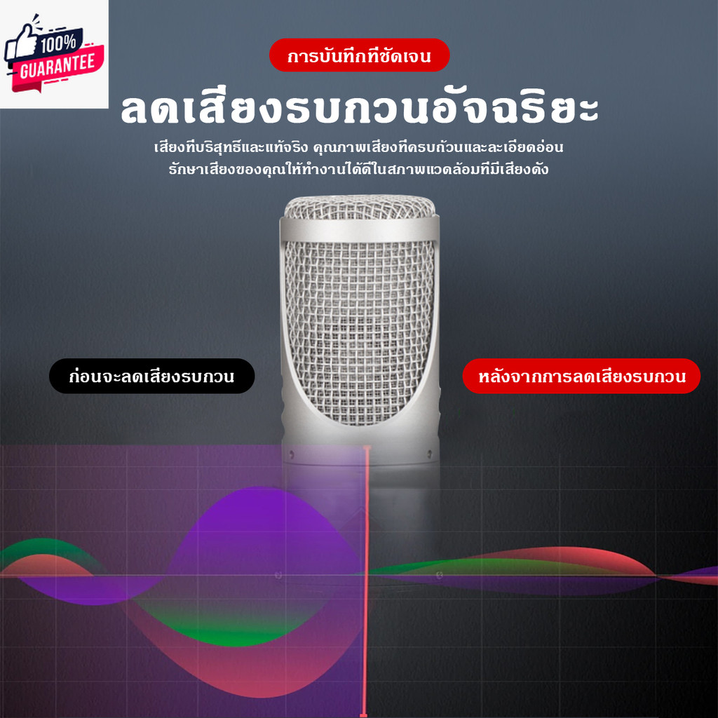 จัดส่งในพื้นที่ไมโครโฟน U24 ไมโครโฟน U87 ไมค์ U24 ไมค์อัดเสียง ไมค์ไลฟ์สด คอนเดนเซอร์  พร้อมขาตั้งไม