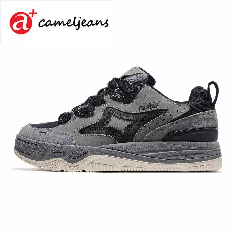 Cameljeans รองเท้าผ้าใบลำลองผู้ชาย รองเท้าทรงขนมปังพื้นหนา
