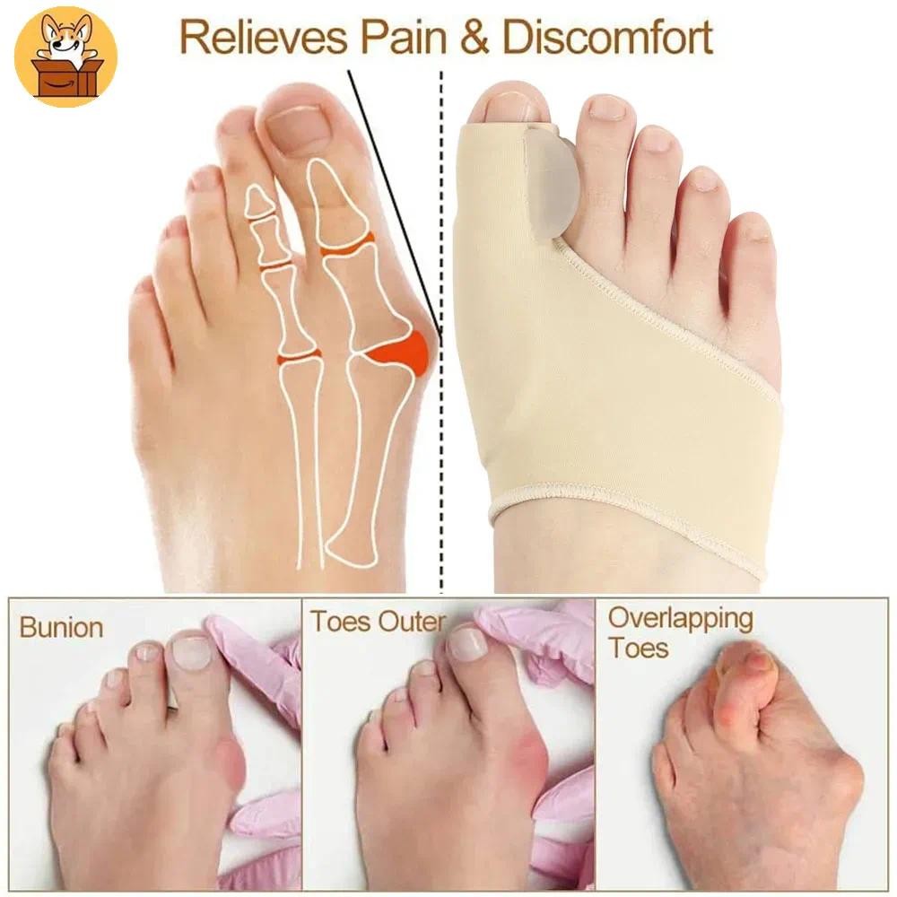 Am-azToe Separator Socks with Thumb Adjuster, Foot Orthotics Appliances Appliance, สบายและระบายอากาศได้ดี, บรรเทา Hallux Valgus