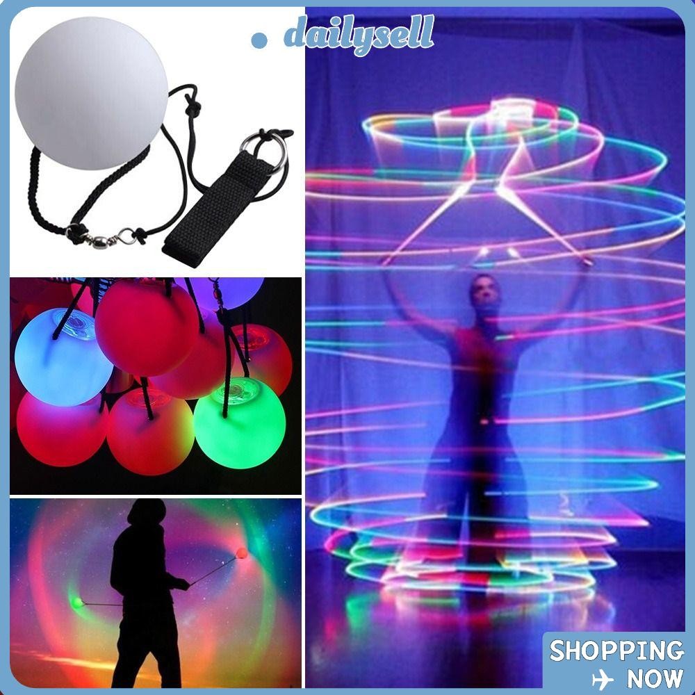 Daily 1/2/4PCS Light Emitting Performance อุปกรณ์เสริมอุปกรณ์เวที LED POI โยนบอล