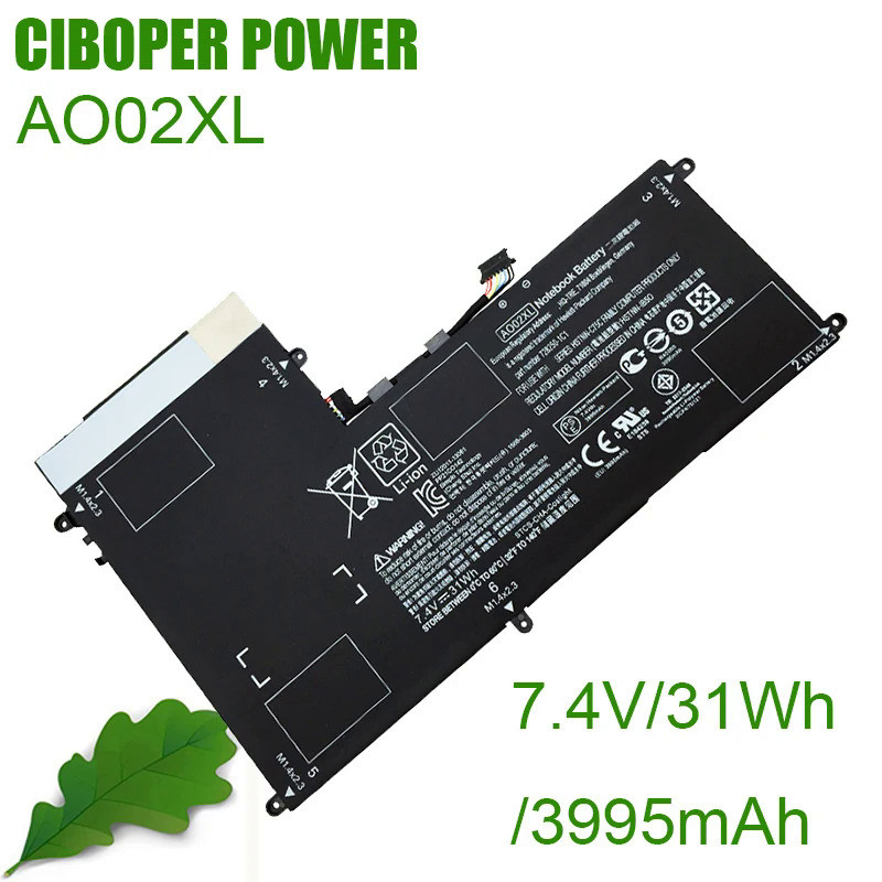 CP Tablet Battery AO02XL 31WH/3995mAh For ElitePad 1000 G2 Series HSTNN-LB5O HSTNN-C78C HSTNN-IB5Q 7