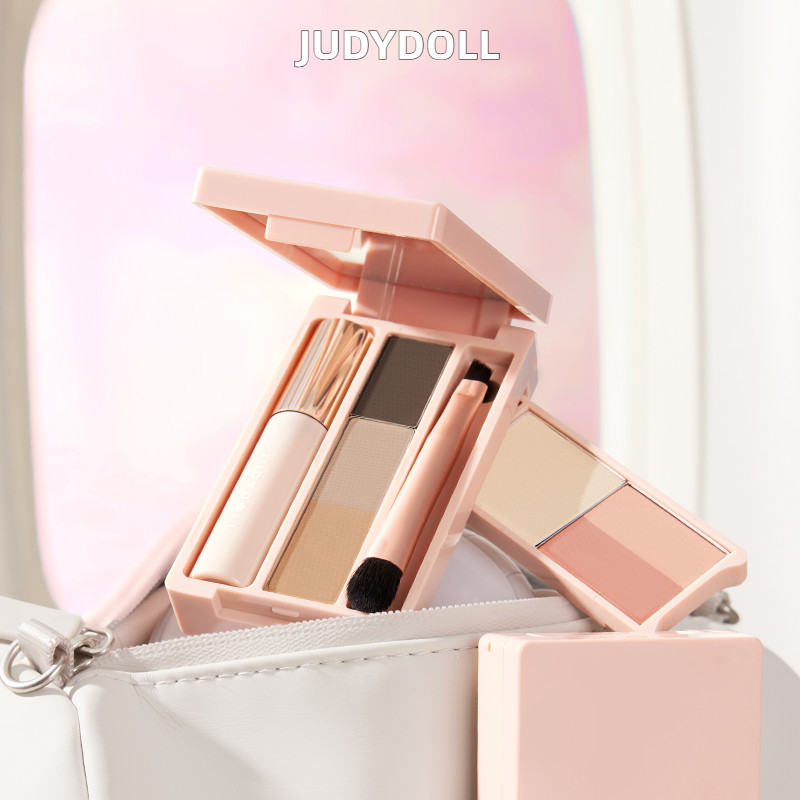 JUDYDOLL จานสีอายแชโดว์ที่ครอบคลุม, จานสีแบบพกพาสำหรับแต่งหน้า, จานสีขนาดเล็ก, แบบพกพาและอเนกประสงค์สำหรับการแต่งหน้าแบบบางเบาทุกวัน
