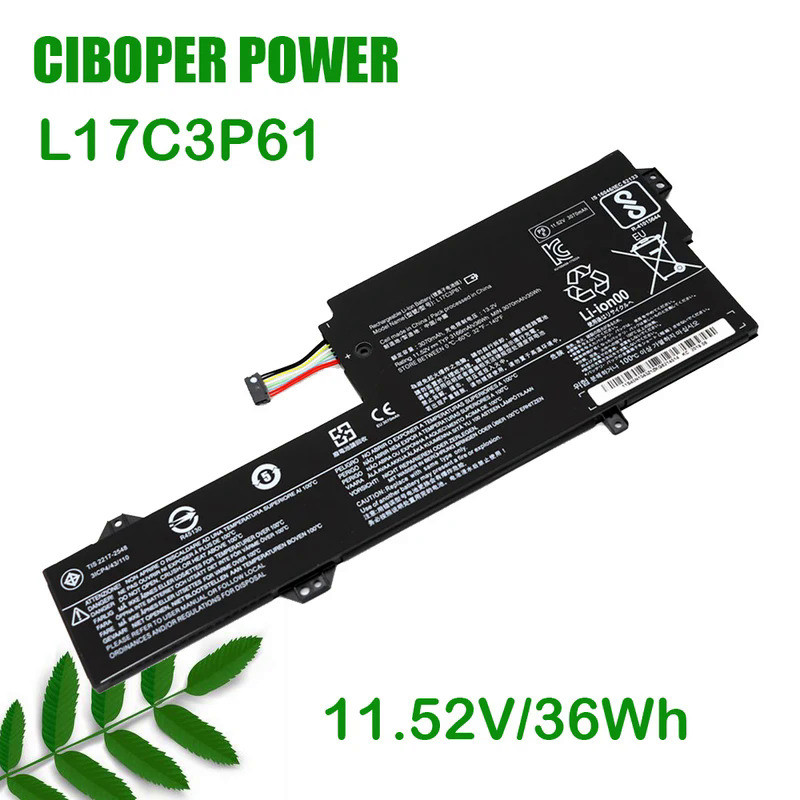 CP New Genuine Laptop Battery L17L3P61 L17C3P61 L17M3P61 36Wh For 320S-13IKB Yoga 720-12IKB xiaoxin 