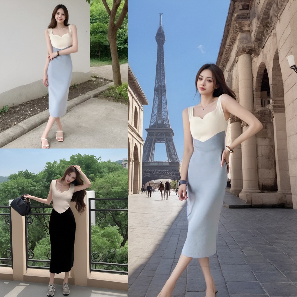 กระโปรงเอวสูงทรงเอ สีพื้นสำหรับฤดูร้อน ดีไซน์แฟชั่นสไตล์เกาหลี เพิ่มความฮอตให้สาวๆ สวมใส่สบายและทันสมัย