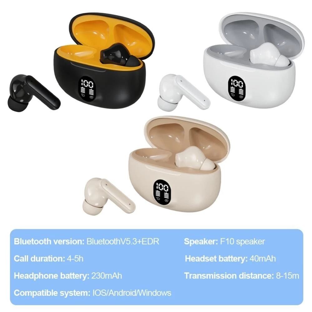 หูฟังบลูทูธลดเสียงรบกวน 859B ANC ลดเสียงรบกวนระบบเสียงสเตอริโอ ENC Call HIFI หูฟังเอียบัดไร้สายเล่นเกมกีฬา - รูปที่ 5