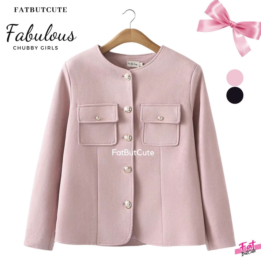 🌷[มีอกถึง50นิ้ว] เสื้อคลุมสำหรับสาวอวบ🌷 มีฟองน้ำเสริมที่ไหล่ ทรงสวย ผ้าดี รหัสAP476