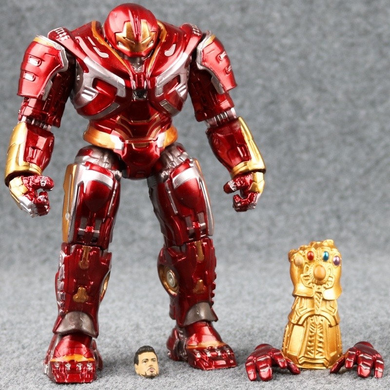 Avengers 4 Anti-Hulk Armor MK44 Thanos Gloves Model Figure ตุ๊กตาของเล่นตุ๊กตาเรืองแสงที่สามารถเคลื่