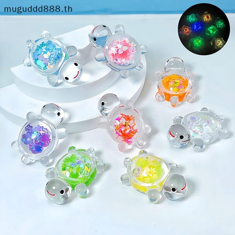 ʚɞmc 1PC เต่าเรืองแสงสวนปลา Miniatures เครื่องประดับ Mini Luminous Glitter เต่าตกแต่งบ้านภูมิทัศน์หัตถกรรม (dd)
