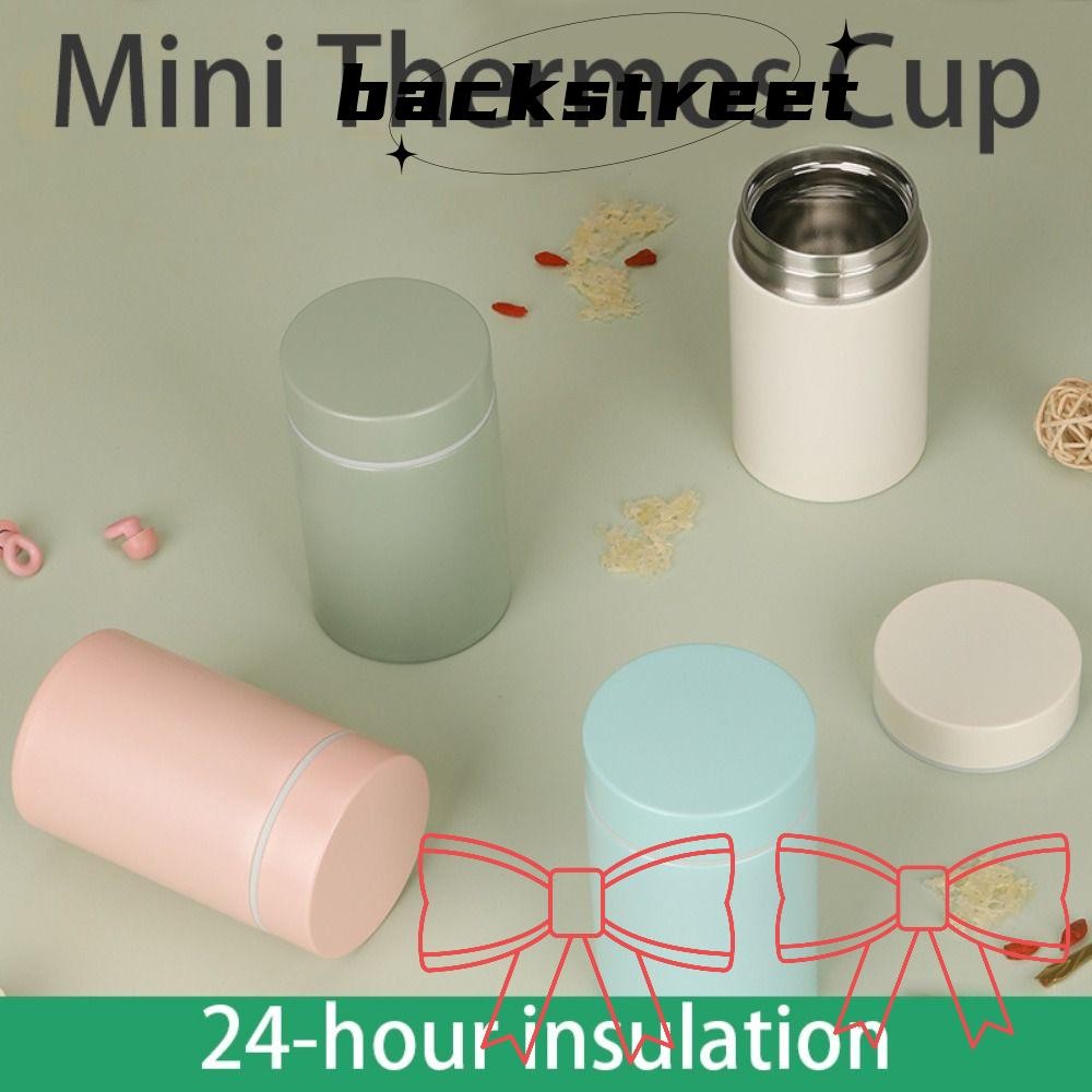 Backstage Insulation Cup,แบบพกพาสีขาวเชื้อราขวดน้ําความร้อน,มัลติฟังก์ชั่มินิกระเป๋าสแตนเลส260ML Braising Beakerของขวัญ