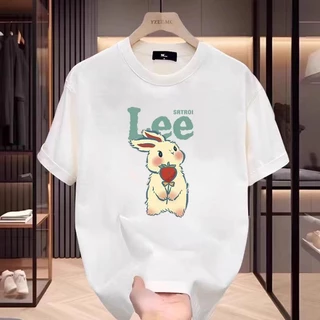 เสื้อยืดแขนสั้น คอกลม ผ้าฝ้ายแท้ พิมพ์ลาย สไตล์เกาหลี อินเทรนด์ ลำลอง สำหรับผู้ชาย ฤดูร้อน 2024 มาใหม่