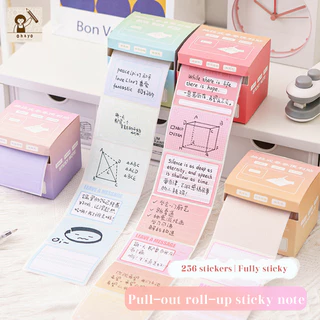 กระดาษโน๊ต 256แผ่น มีกาว โพสอิท สติ๊กเกอร์โน้ต เครื่องเขียน post it sticky note ตกแต่ง diy สมุด
