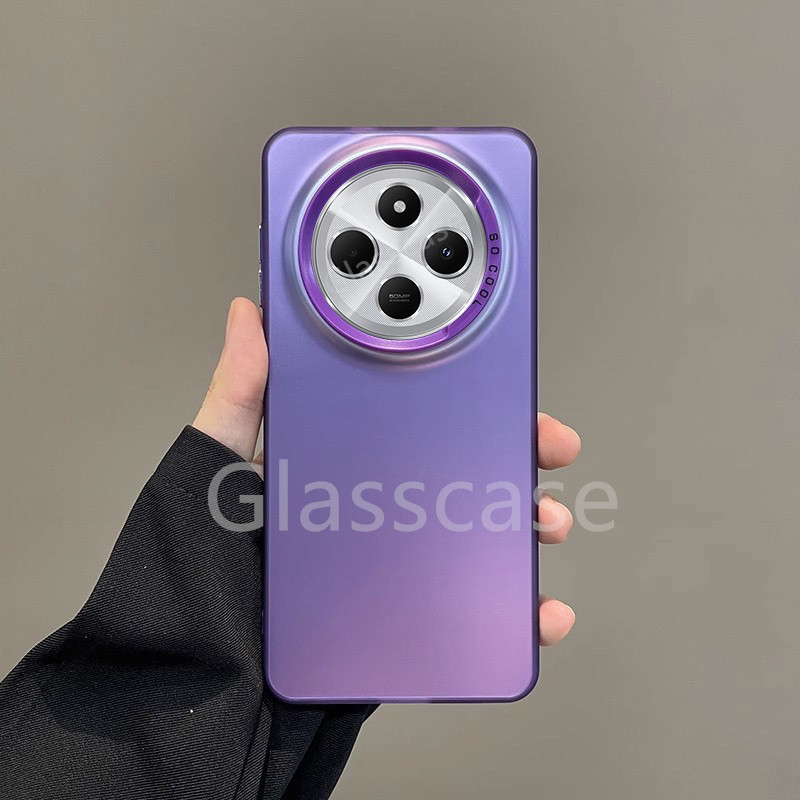 ปลอกสําหรับredmi 14C 13C Redmi14C 14 C Redmi13C 13 C 4G 5G 2024 โลหะFrosted Hardเคสโทรศัพท์แฟชั่นเรียบง่ายเลเซอร์เชลล์กันกระแทกป้องกันปลอกฮาร์ดปกหลัง
