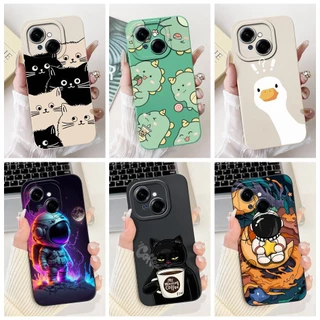 Tecno Spark Go 1 น่ารักนักบินอวกาศแมวไดโนเสาร์การ์ตูนซิลิโคนอ่อนนุ่มกรณีเยลลี่ Tecno Spark Go 2025 Go1 เลนส์ป้องกันเคสโทรศัพท์