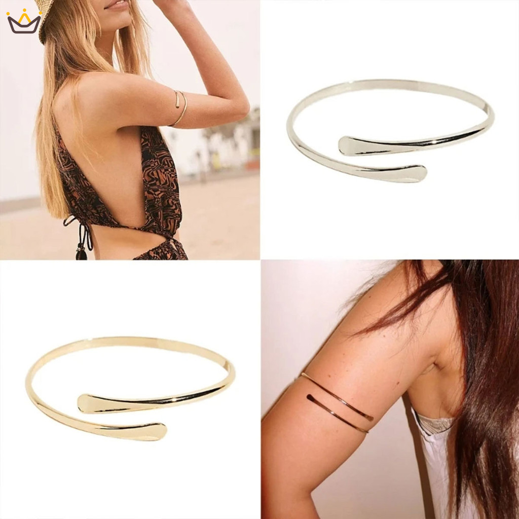 [YUE]Arm Cuff Gold Arm Cuff Silver Arm Cuff สร้อยข้อมือทอง Arm Cuff เครื่องประดับสําหรับผู้หญิง Snak