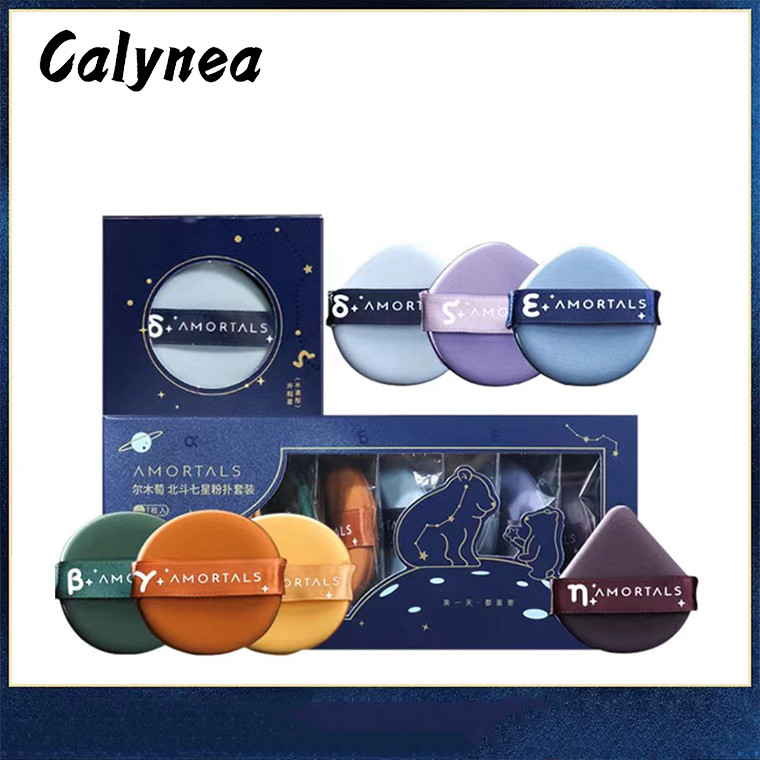 CALYNEA Seven Star Puff Cushion Puff Foundation Liquid Special เปียกและแห้งความงามไข่ไม่มีแป้งเซ็ตติ้งฟองน้ํานุ่มของแท้