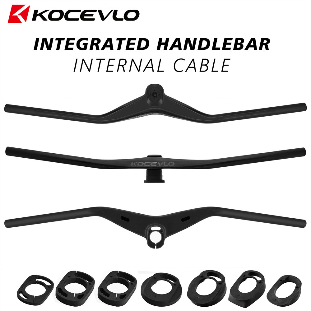 Kocevlo MTB คาร์บอนไฟเบอร์จักรยานมือจับสายภายในแบบบูรณาการ Handlebar XC Marathon