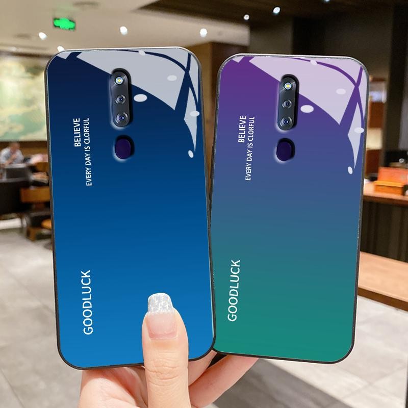 เหมาะสำหรับ OPPO F11 F9 F5 Youth F7 F15 F17 F19 F19s Pro F21 5G กรณีโทรศัพท์ใหม่เคส Artistic English